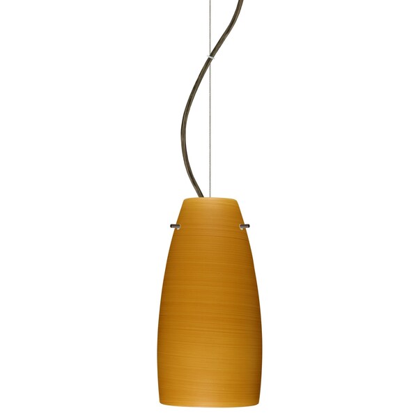 Besa Lighting Tao 10 Cord Pendant, Oak, Bronze Finish, 1x9W LED 1KX-1512OK-LED-BR - main